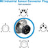 M8 4 Pin Male & Female Socket Panel Aviation Wire Connector, 8mm Outdoor Waterproof IP67 A Coding