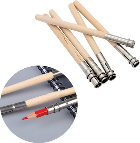 Hillento Pencil Extenders, Adjustable Lengthener with Electric Eraser, 10 Pcs