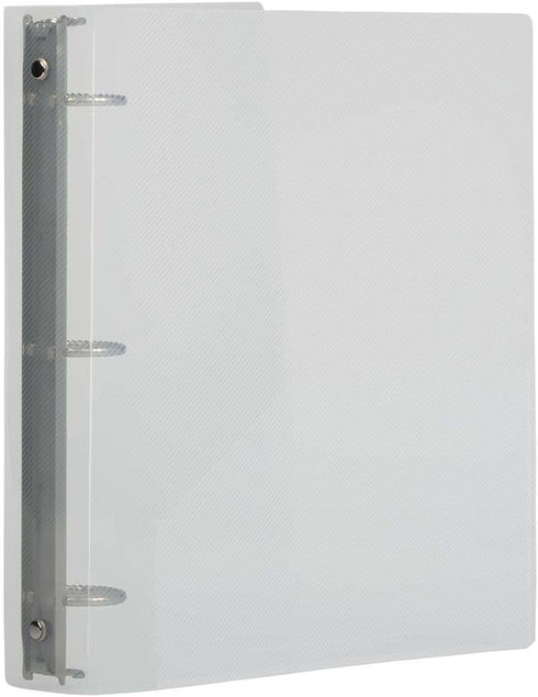 JAM PAPER Plastic 1.5 inch Binder - Clear 3 Ring Binder - Sold Individually by JAM Paper