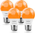 YukiHalu LED Amber Orange Light Bulbs, A15 1800K E26 600Lm, 60W Equivalent