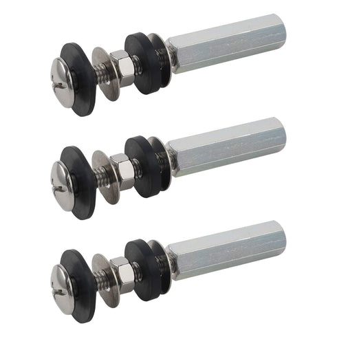 iFealClear 3" Tank to Bowl Toilet Repair Bolt & Gasket Kit, 2 Sets Stainless Steel for 3-Inch/3.5-Inch Toilets