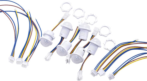 hiSpkNix 12 Pack 85-265V 40W, 30s Motion Sensor Switch PIR Wall/Ceiling Mount with Auto-Off & Night Mode