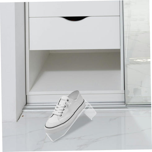 2pcs Luxshiny High Heel Display Stand Transparent Acrylic Shoe Rack Holder for Home and Store Lightweight