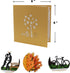 CUTEPOPUP Autumn Pop Up Card with Unique Couple and Maple Tree Design - Perfect Handmade Anniversary Gifts for Lover