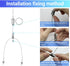 4 Set 5ft Commercial HAMRVL Aquarium Light Suspension Cables Kit - Adjustable Steel Hanging Chains Lighting Fixture