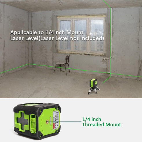 Huepar Laser Level Adapter, Metal 360-Degree Rotating Base for Laser Level Tripod Connector