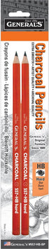 General Pencil 557-HB-BP Charcoal Pencil HB, 2 Count, Multicolor (Pack of 1)