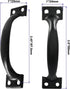 4Pcs 4 Metal Door Handles, Vintage Bow Pulls for Furniture Cabinets Kitchen Drawer Dresser Gate - Black