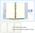 Standard 6-Ring Rainbow Clear Soft PVC Notebook Cover Protector, Round Ring Binder for Loose Leaf Pages (A6)