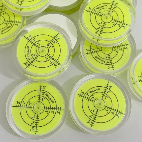 SIZIKJXGHWYI 40mm (40x10mm) Bubble Spirit Level with Double Sided Adhesive Bottom, Circular Level Bubble Measuring