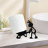 Funny Toilet Paper Holder Free Standing Bathroom Set - 3D Printed Black
