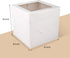 Cakebon Cake Boxes with Cake Drums (White, 8 inch) 1/2" Thick (3-pack) - Cake Boxes 8 Inch for Birthdays, Weddings and Christmas Parties - Cake Boxes with Window