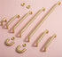 SMOKT 1Pcs C-3930-32) Brass Long Furniture Handles Wardrobe Kitchen Cupboard Cloakroom Bedside Cabinet Handle Bedroom
