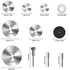 34 PCS Rotary Cutting Wheels Tool Kit,Mini Diamond Cutting Wheel, Circular Saw Blades and Resin Cut-off Wheels for Woodworking Metal Glass Plastic Stone