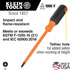 Klein Tools 6834INS Insulated Screwdriver, 1000V #2 Phillips Tip Screwdriver with 4-Inch Shank, Tip-Ident, Cushion-Grip Handle by Klein Tools