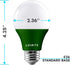LUXRITE A19 LED Green Light Bulb, 60W Equivalent, Non-Dimmable, E26 Base, Indoor Outdoor, 2 Pack