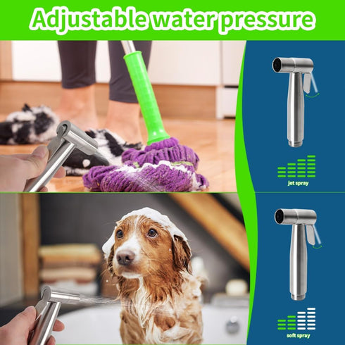 TONGNIDA Set Handheld Bidet Sprayer for Toilet Kit,Stainless Steel Muslim Shower Toilet Bidet Faucets Attachment