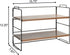 KATHY&BOB Wood Desk Shelf Organizer, 2-Tier Adjustable Stackable Storage Rack for Office, Kitchen, Bathroom,