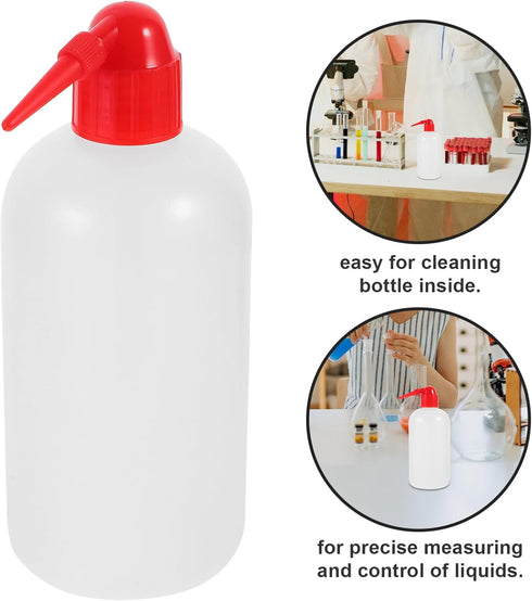 JUMPLAWN 2Pcs Graduated Narrow Mouth Wash Bottle Portable Laboratory Rinse Bottle for Lightweight and for Cleaning