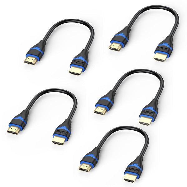 4K Short HDMI Cable 6 inch 5-Pack, HDMI Cord 0.5FT High Speed