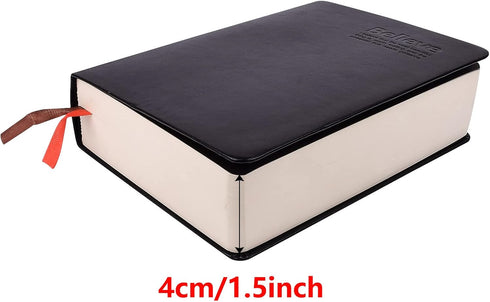 SAYEEC Thick Leather Writing Journal, 720 Pages, Lined Paper, B6 Hardcover, Black Soft Cover, Vintage Diary