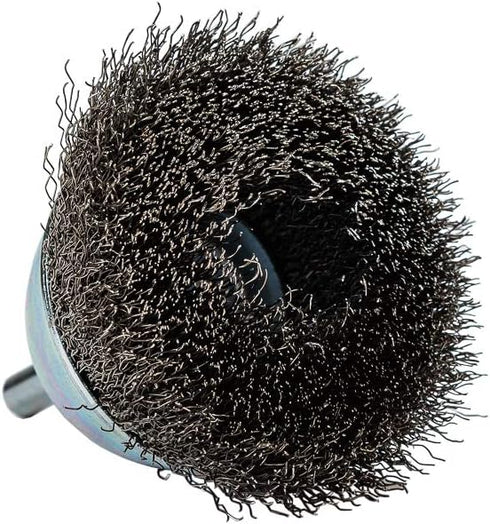 Forney 60006 Fine Crimped Wire Cup Brush with 1/4-Inch Shank, 2-1/2-Inch