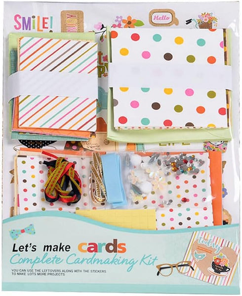 Huralona Handmade DIY Greeting Card Kits, 16 Blank Cards with Colorful Envelopes for Craft Birthday Invitations