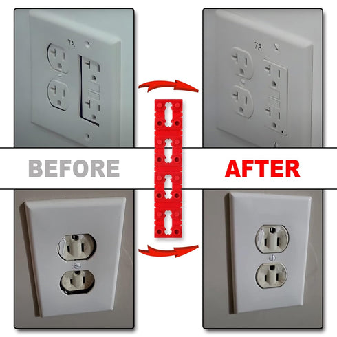 RonJea 48 PCS Outlet Spacers for Electrical Box, Switch and Receptacle Spacers for Loose Plug Fix