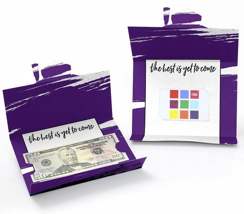 Set 8 Big Dot of Happiness Purple Grad - Best is Yet to Come - Purple Graduation Party Money And Gift Card Holders