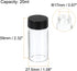 PATIKIL 20mL Reagent Media Bottle, 10 Pack Round Glass Storage Bottles with Plastic Screw Cap