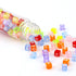 DEPEPE 30pcs 50ml Clear Flat Plastic Test Tubes - with Screw Caps for Candy and Beads Storage