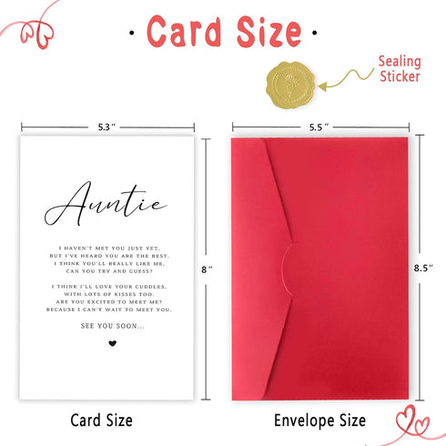 Londue Pregnancy Announcement Gifts for Aunt, Auntie to be Gifts from Niece Nephew, Best Friend Pregnancy Reveal Card
