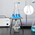 Glass Wide Mouth Erlenmeyer Flask, 250 ml Borosilicate Glass with Heavy Duty Rim, Pack of 1