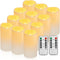 Waterproof Flameless Remote Control Candles 12PACKD3''*H5.5'' Battery Operated Flickering LED Pillar Candleplastic