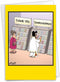 NobleWorks - Funny Thank You Paper Card with 5 x 7 Inch