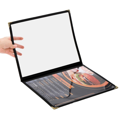 12 8.5 11 Inch 2 4 Nicunom Pcak Restaurant Menu Covers, X Menu Covers, Page View Transparent Menu Holders for Bar Cafe