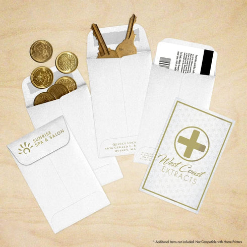 LUXPaper #1 Coin Envelopes, 2 1/4" x 3 1/2" Crystal Metallic, 50 Qty
