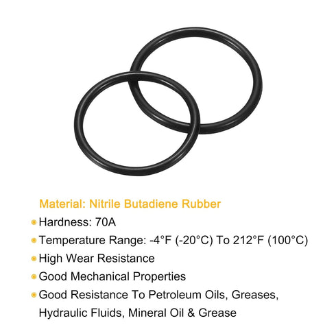 MECCANIXITY Nitrile Rubber O-Rings, 12mm 13mm OD, 10mm 11mm ID, 1mm Thick Seal Gasket, Black 40in1 Set