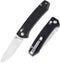 Pocket Folding EDC Knife: 3.14" D2 Steel Sharp Blade, G10 Scales, Crossbar Axis Lock, Reversible Clip, Black, Great