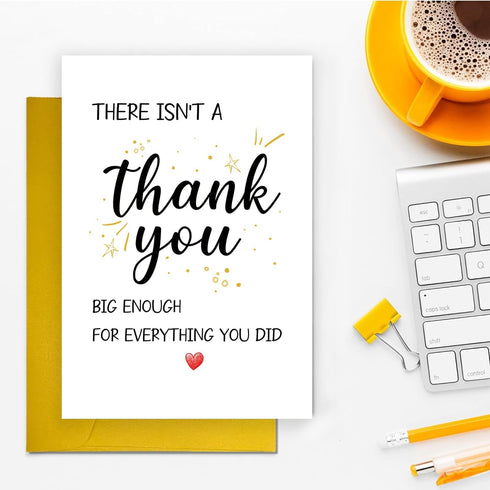 UUEFKTN Funny Thank You Card, Simple Thank You Card Appreciation Card for Coworker Boss Teacher Friend Doctor Nurse