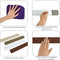 Vuzvuv 8Pcs Coffee-Brown White Cork Board Bar Strips, 50 Pushpins & Sticky Notes, Self-Adhesive Bulletin Board Strips