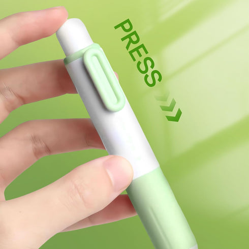 M&G 9+3 Pack Retractable Eraser Pen, 3 Pcs Cute Rubber Eraser Pens with 9 Refill, Art Erasers for Kids