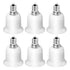 186Hub E12 E26 6 Pack E12 Bulb to Adapter, Candelabra to Medium Socket Adapter for Chandelier Light, Ceiling Fan