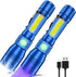 UV Flashlight Black Light, 2-Pack USB Rechargeable Blacklight Flashlight with Magnetic -