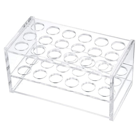 Clear Acrylic Test Tube Rack, 18 Holes Holder for 10ML/15ML Test Tubes, 1 Piece