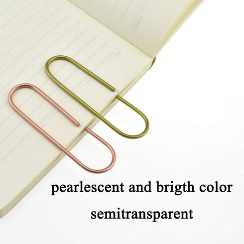 HAHIYO Extra Large Paperclips 4" (100mm), 25 Pack Sturdy Vinyl Coated in Assorted Colors