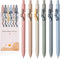 Mr. Pen Retractable Gel Pens, 6 Pack, Black Ink, Cat's Tail Fine Point 0.5mm Aesthetic Pens for Journaling