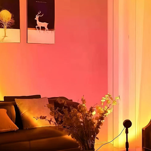 ZIRIKEDAI Sunset Lamp Projector,180 Degree Rotation Sun Projection Light Led Night Light Floor
