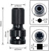 DCA 4PCS 1/2 inch Square Drive to 1/4 inch Hex Female Socket Adapter Converter Chuck Adapter for Impact Air and Electric Wrench
