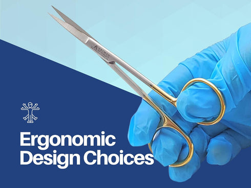 5" ARTMAN INSTRUMENTS Scissors Straight | Tungsten Carbide Inserts Extra Sharp | Gold-Plated Handle | Dental, Surgical